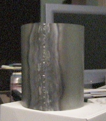 First weld - the combustion chamber cylinder (c) 2003 Mike Kirney
